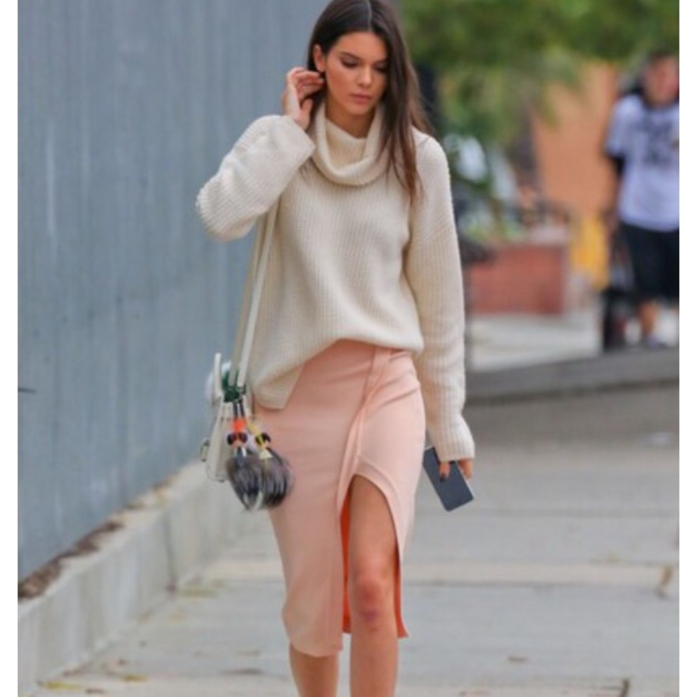 Pink RONNY KOBO bandage skirt - As seen on Kendall